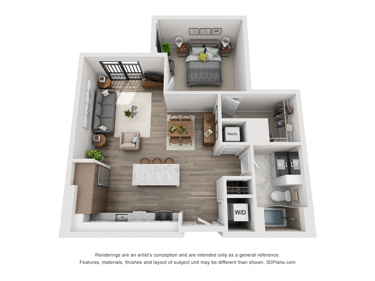 1E floor plan